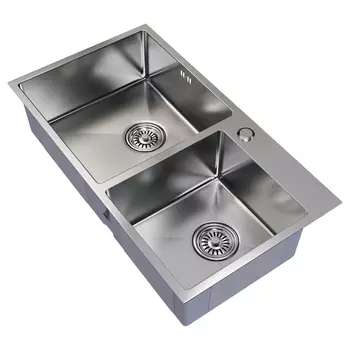 Мойка кухонная Mixline 72х40, с сифоном, сатин