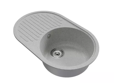 Мойка кухонная Mixline ML-GM16 серая 46,5х73 см