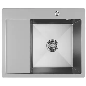 Мойка кухонная Mixline Pro 60х50 (3,0) R с сифоном, сатин