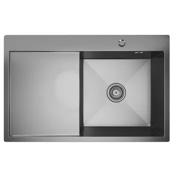 Мойка кухонная Mixline Pro 78х50 (3,0) R с сифоном, сатин