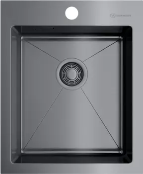 Мойка кухонная Omoikiri Akisame 41-GM вороненая сталь
