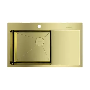 Мойка кухонная Omoikiri Akisame 86-L Side 4997045 86х51 см светлое золото