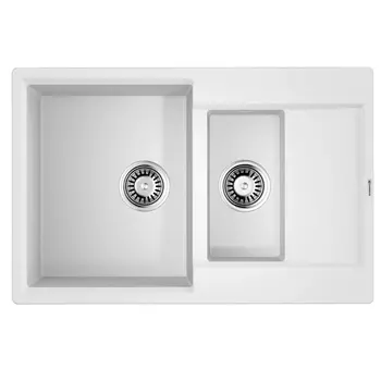 Мойка кухонная Omoikiri Daisen 78-2T WH белая