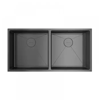 Мойка кухонная Omoikiri Taki 86-2-U/IF-GM вороненая сталь