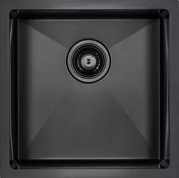 Мойка кухонная Paulmark Aller PM904444-GM вороненая сталь