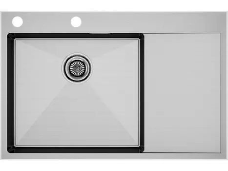 Мойка кухонная Paulmark ATLAN EDGE PM777851-BSL 78х51 см, брашированная сталь