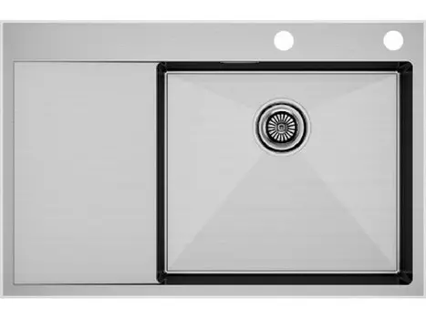 Мойка кухонная Paulmark ATLAN EDGE PM777851-BSR 78х51 см, брашированная сталь