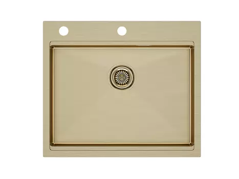 Мойка кухонная Paulmark Brim-Pro PM705951-BG брашированное золото