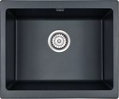 Мойка кухонная Paulmark Gera PM205546-BLM черный металлик