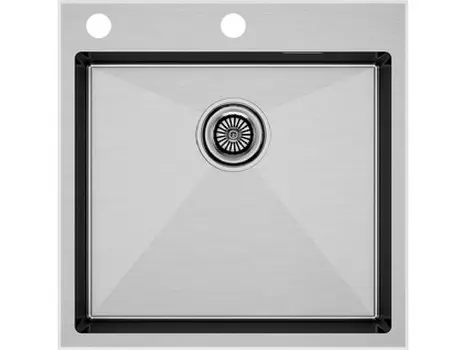 Мойка кухонная Paulmark KRONER-EDGE PM775151-BS 51х51 см, брашированная сталь