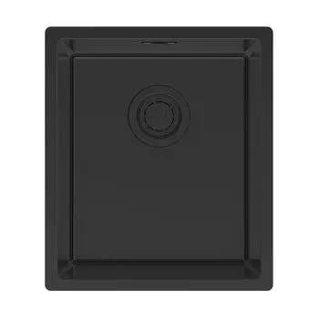 Мойка кухонная Paulmark LASSAN 38 UNI LA38-MBN 44х38 см, матовый черный