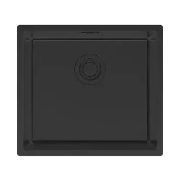 Мойка кухонная Paulmark LASSAN 49 UNI LA49-MBN 44х49 см, матовый черный