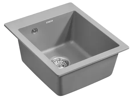 Мойка кухонная Paulmark Leer PM104249-GRM 49 серый металлик