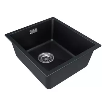 Мойка кухонная Paulmark LUMI 41UNI LU41-BLM 46х41 см, чёрный металлик