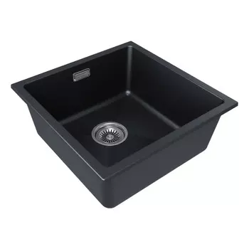 Мойка кухонная Paulmark LUMI 45UNI LU45-BLM 46х45,5 см, чёрный металлик