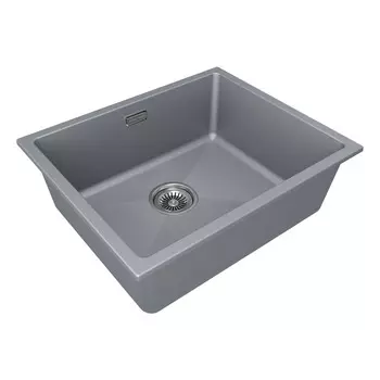 Мойка кухонная Paulmark LUMI 55UNI LU55-GRM 46х55,5 см, серый металлик