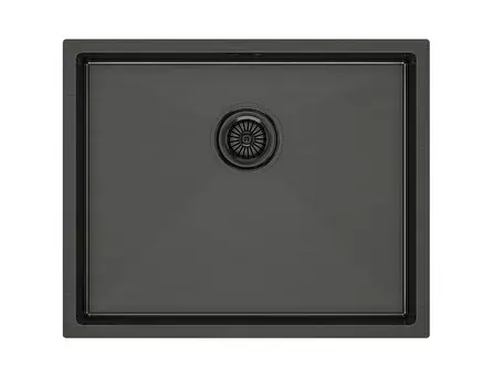 Мойка кухонная Paulmark NEXT 54 UNI PM215444-GM 54х44 см, вороненая сталь