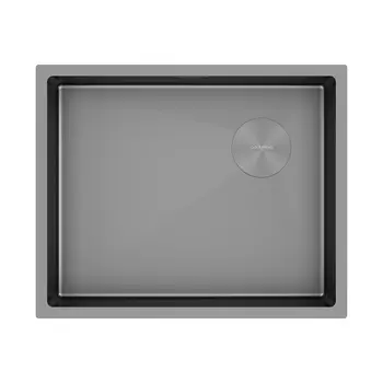 Мойка кухонная Paulmark NEXT-SKEW 54 UNI PM885444-MG 54х44 см, матовый серый