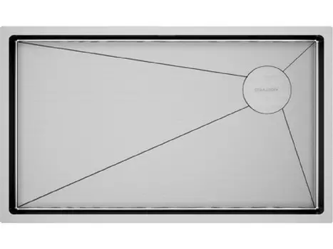 Мойка кухонная Paulmark NEXT-SKEW 740 PM887444-BS 74х44 см, брашированная сталь