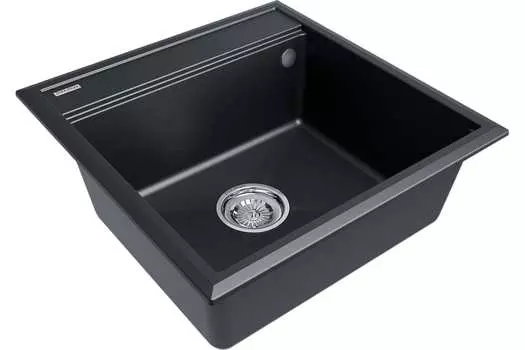 Мойка кухонная Paulmark Stepia-500 PM115051-BLM черный металлик