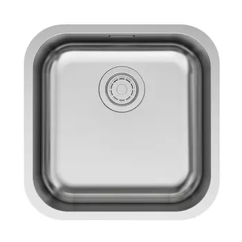 Мойка кухонная Paulmark VELLO 44 UNI VE44-BS 44,6х44,6 см, брашированная нержавеющая сталь