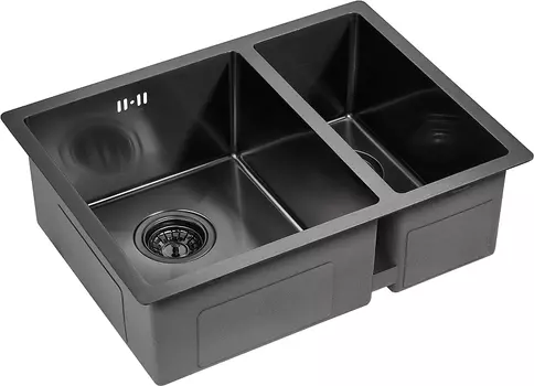 Мойка кухонная Paulmark Zusat PM225944-GML 44 вороненая сталь