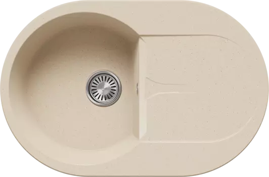 Мойка кухонная Polygran ATOL-760 855540 76х50 см, опал