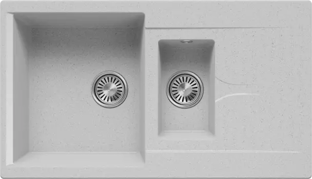 Мойка кухонная Polygran BRIG-870 854963 87х50 см, светло-серая