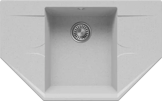 Мойка кухонная Polygran RIFF-800 855120 80х50 см, светло-серая