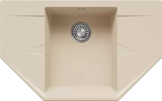 Мойка кухонная Polygran RIFF-800 855557 80х50 см, опал