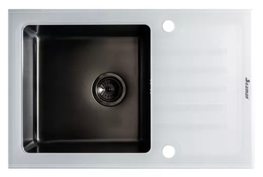 Мойка кухонная Seaman Eco Glass SMG-780W Gun