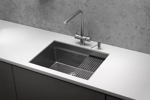 Мойка кухонная стальная Granula KS-6045U сталь, сатин