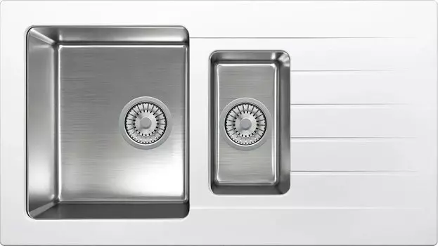 Мойка кухонная Tolero Twist TTS-890K № 923 белая