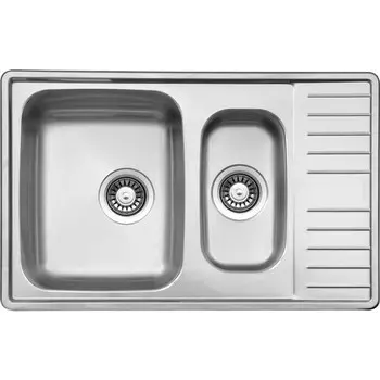 Мойка кухонная TopZero Lines LNP790.500.15.GT8K нержавеющая сталь, 50х79 см
