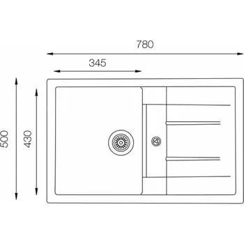 Мойка кухонная TopZeroSusanna 780.500-08 Jasmine 08, 50х78 см