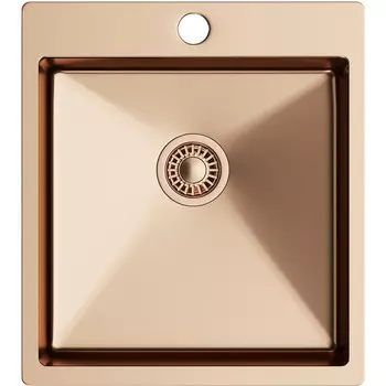 Мойка кухонная TopZeroTNL450.505 GOLD ROSE медь, 50,5х45 см