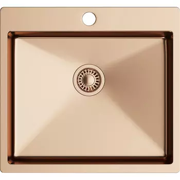 Мойка кухонная TopZeroTNL550.505 GOLD ROSE медь, 50,5х55 см