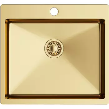 Мойка кухонная TopZeroTNL550.505 GOLD золото, 50,5х55 см