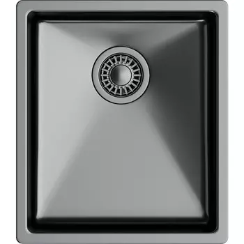 Мойка кухонная TopZeroTNL 340 TITAN титан, 44х38 см