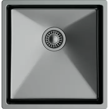 Мойка кухонная TopZeroTNL 400 TITAN титан, 44х44 см