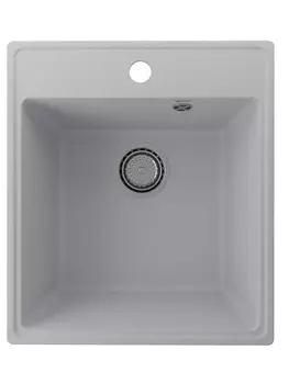 Мойка кухонная Ulgran Quartz Forte 425-04 42,5х48,5 см, платина