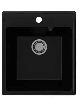Мойка кухонная Ulgran Quartz Forte 425-07 42,5х48,5 см, уголь