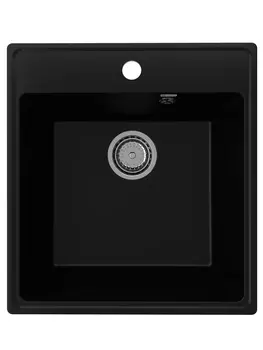 Мойка кухонная Ulgran Quartz Forte 460-07 46х50 см, уголь