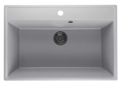 Мойка кухонная Ulgran Quartz Forte 760-04 76x51 см, платина