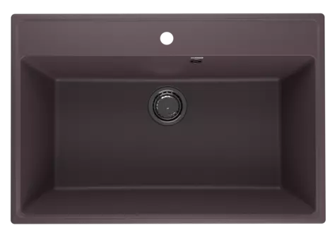Мойка кухонная Ulgran Quartz Forte 760-06 76x51 см, трюфель