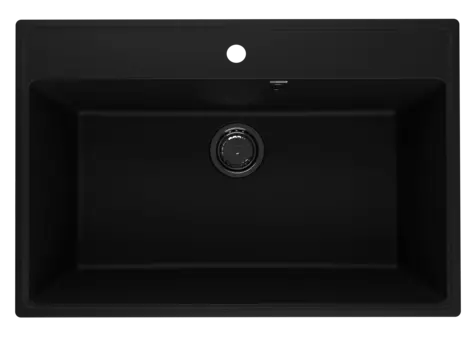 Мойка кухонная Ulgran Quartz Forte 760-07 76x51 см, уголь