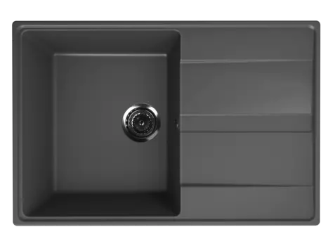Мойка кухонная Ulgran Quartz Prima 750-09 75x50 см, асфальт