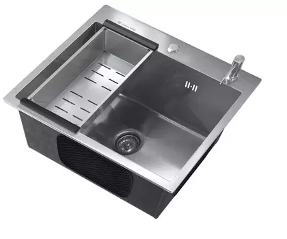 Мойка кухонная Ulgran Steel 162406 50х45 брашированная сталь (сатин)