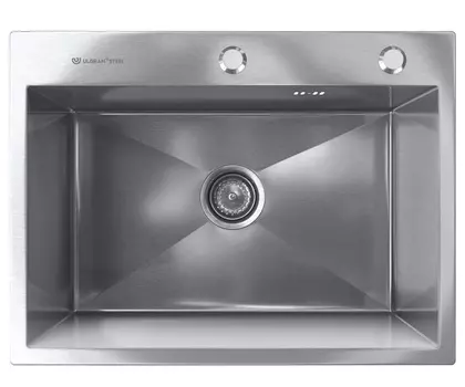 Мойка кухонная Ulgran Steel 60х45 брашированная сталь US 600-001