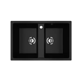 Мойка кухонная Ulgran U-608-344 77х50 черная